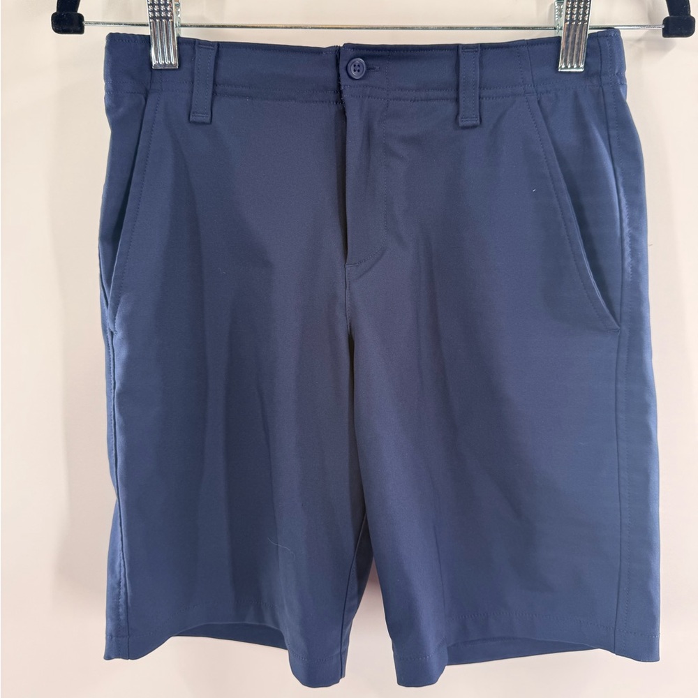 EUC Under Armour Kids Blue Matchplay Golf Shorts - Picture 6 of 12